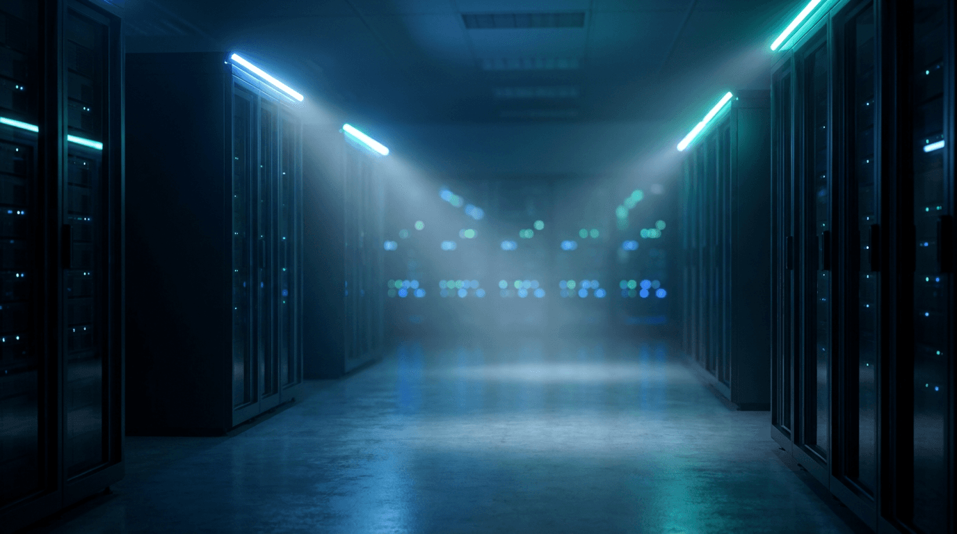 Modern data center corridor